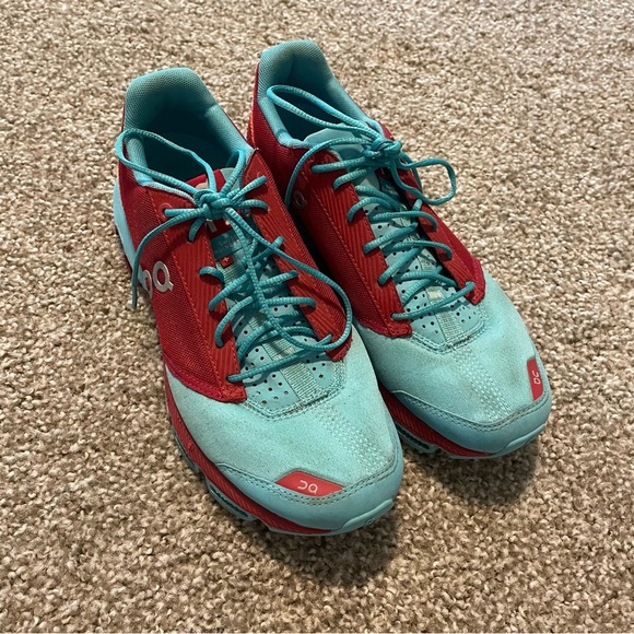 On Running On Cloudster sneakers size 8 blue red - Picture 1 of 9